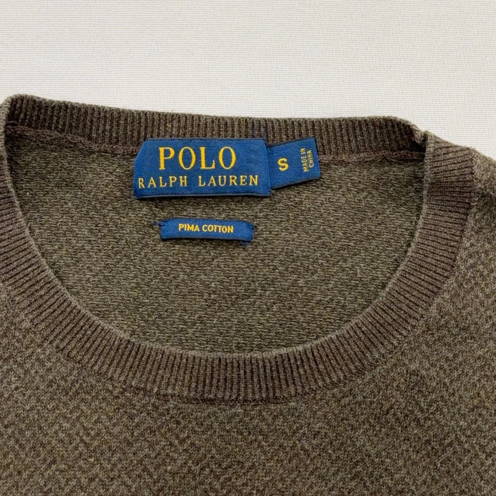 Polo Ralph Lauren Sweater Pima Cotton Crewneck Textured Mens S (2 Lot)